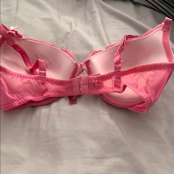 Bright Pink Betsey Johnson padded lace bra - Picture 5 of 6